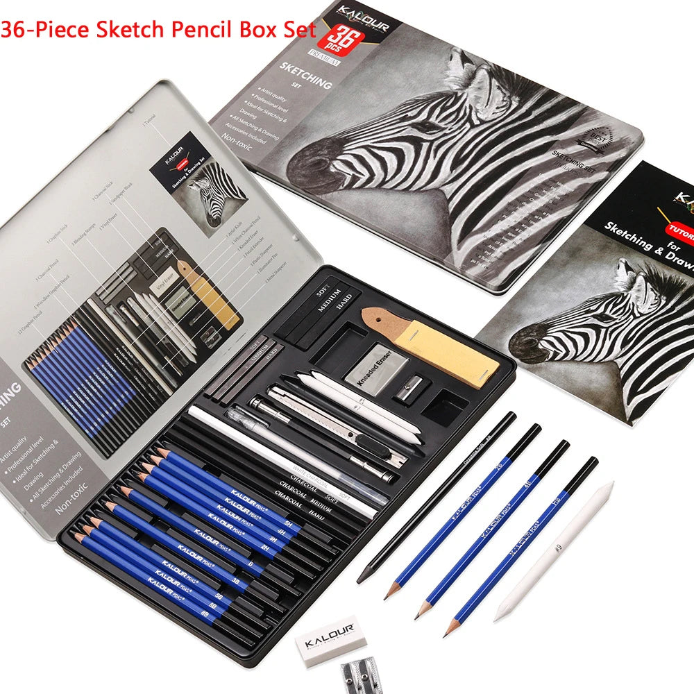 CowLost | product_id-kalour-22-25-36-39-piece-sketch-pencil-set-for-shading-portrait-drawing-smooth-graphite-pencils-for-students-professionals |34