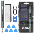 ORIA 33-in-1 Electric Precision Screwdriver Set with 24 Bits Cordless Repair Tool Kit for Phone Camera Watch