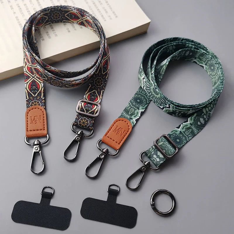 CowLost | uncategorized-adjustable-retro-totem-pattern-crossbody-cell-phone-lanyard |5