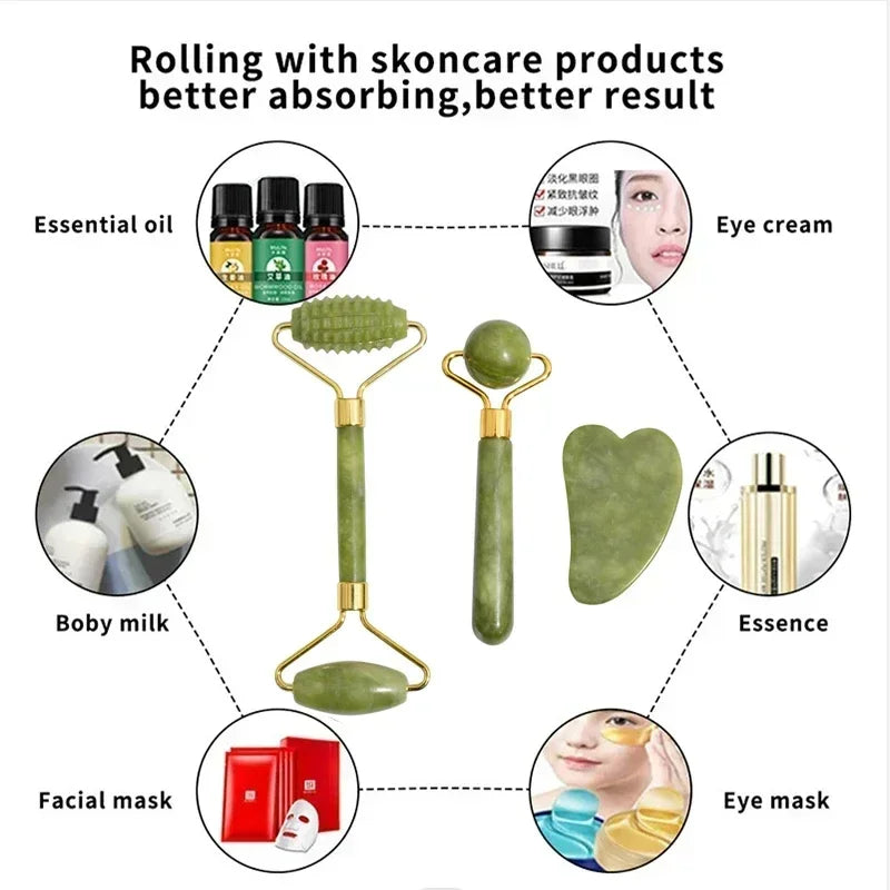 CowLost | natural-jade-roller-face-gua-sha-natural-stone-body-neck-massager |4