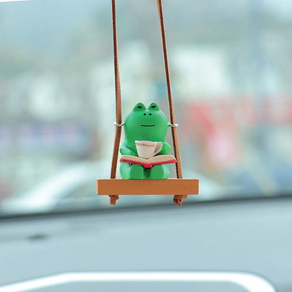 CowLost | gin-product_id-swinging-frog-rearview-mirror-car-pendant-charm |15