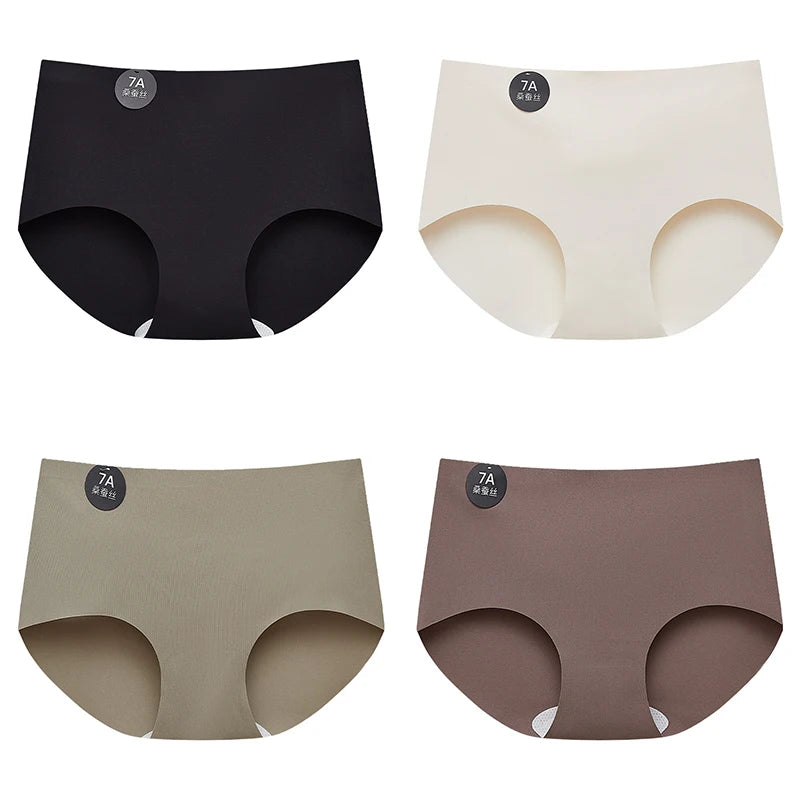 CowLost | product_id-falllsweet-4pcs-womens-seamless-ice-silk-soft-thin-briefs |13