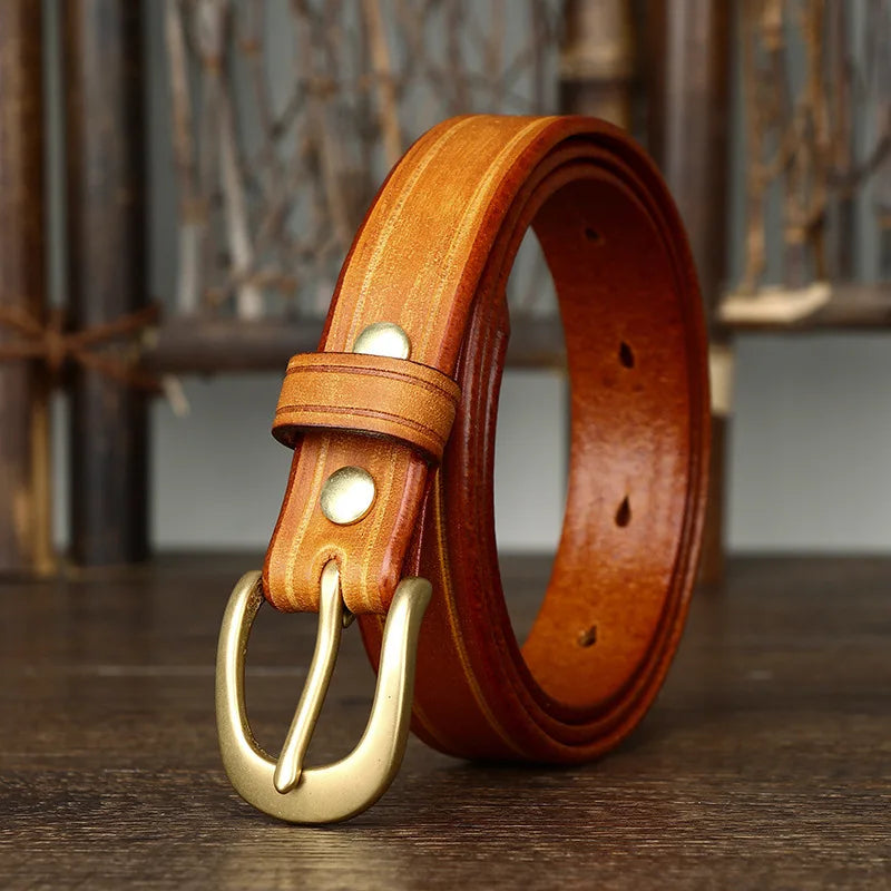 CowLost | 2-4cm-width-copper-buckle-cowskin-genuine-leather-belts-for-women |22