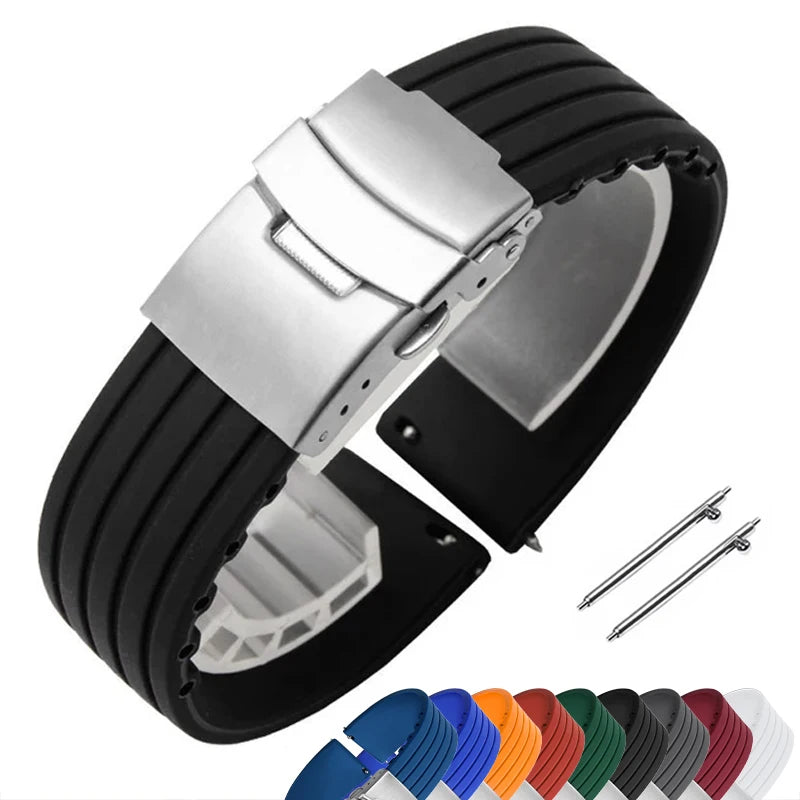 CowLost | product_id-silicone-rubber-watch-strap-with-deployment-buckle-18-24mm-for-omega-seiko-sport-watches |1