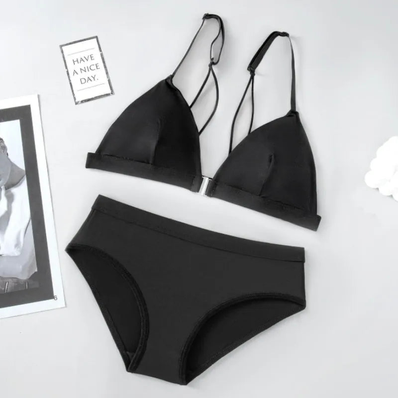 CowLost | product_id-women-s-wireless-front-closure-push-up-bra-low-waist-seamless-panty-set |9