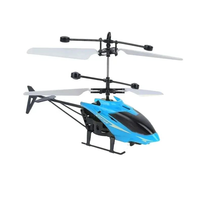 Rechargeable Mini RC Helicopter Drone Safe Fall-Resistant Toy (No Remote Battery)