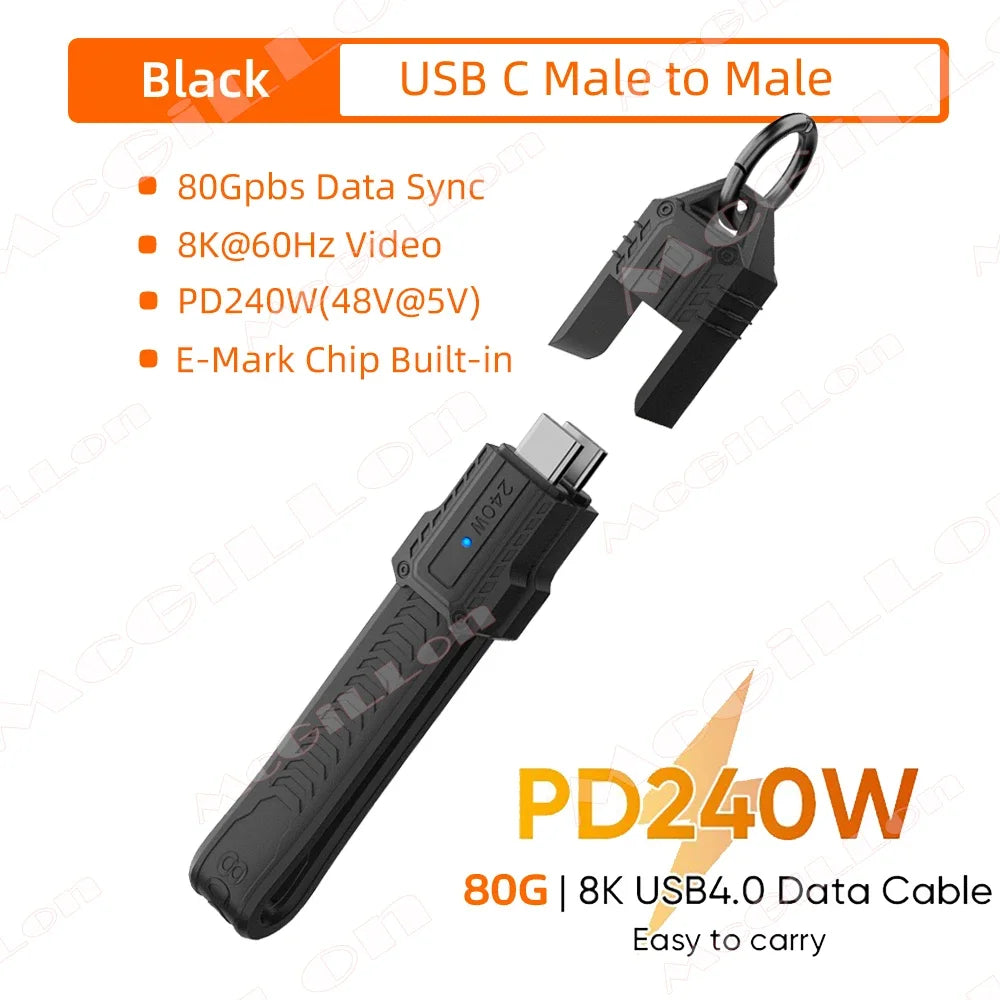 CowLost | product_id-keychain-usb4-80gbps-240w-5a-usb-c-to-usb-c-cable-for-iphone-16-15-macbook-thunderbolt-4-8k-60hz |20