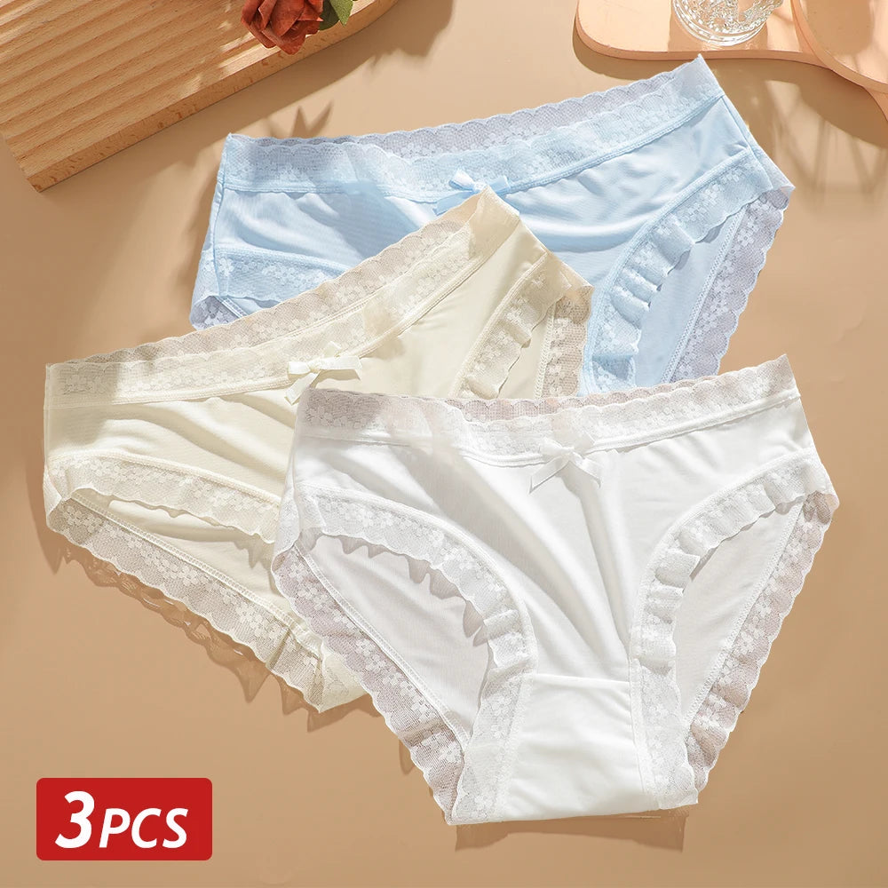 CowLost | activewear-pants-3pcs-seamless-ice-silk-lace-panties-set |52