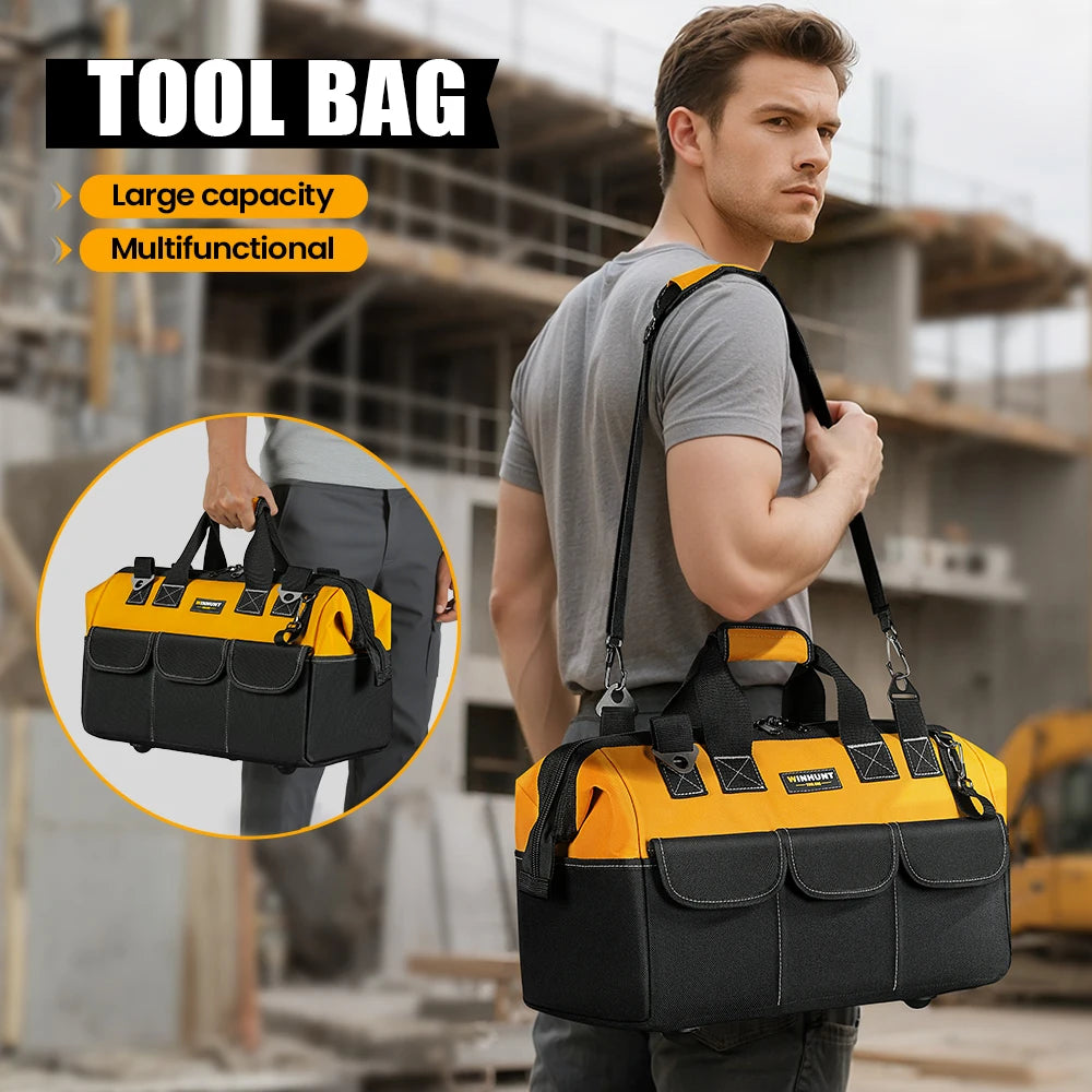CowLost | product_id-heavy-duty-14-pocket-tool-bag-with-adjustable-shoulder-strap-organizer-storage |1