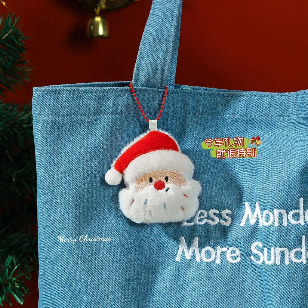 Cute Plush Santa Claus Christmas Tree Pendant Keychain Ornament Toy