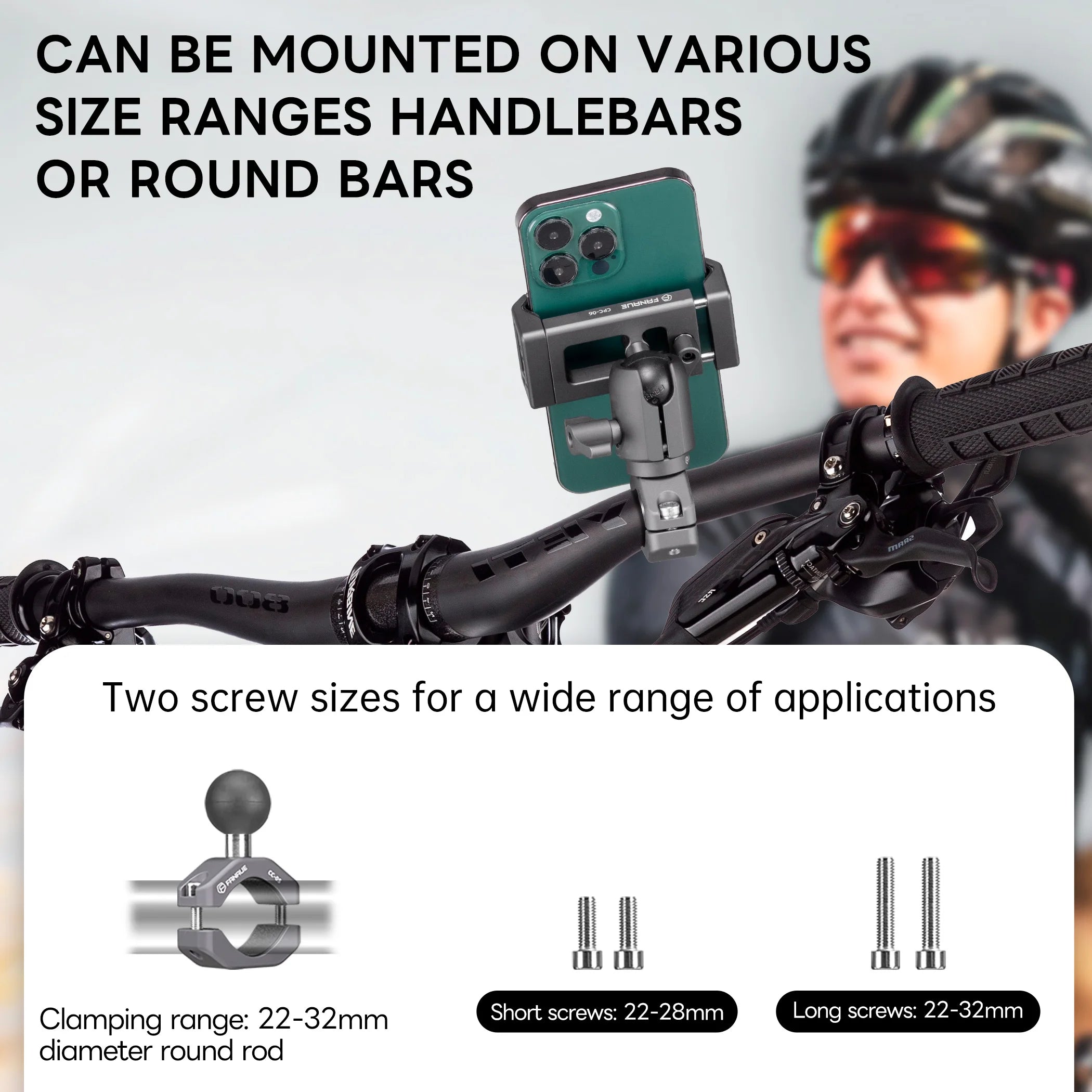 CowLost | product_id-fanaue-universal-aluminum-bike-phone-holder-360-rotation-for-72-100mm-phones |6