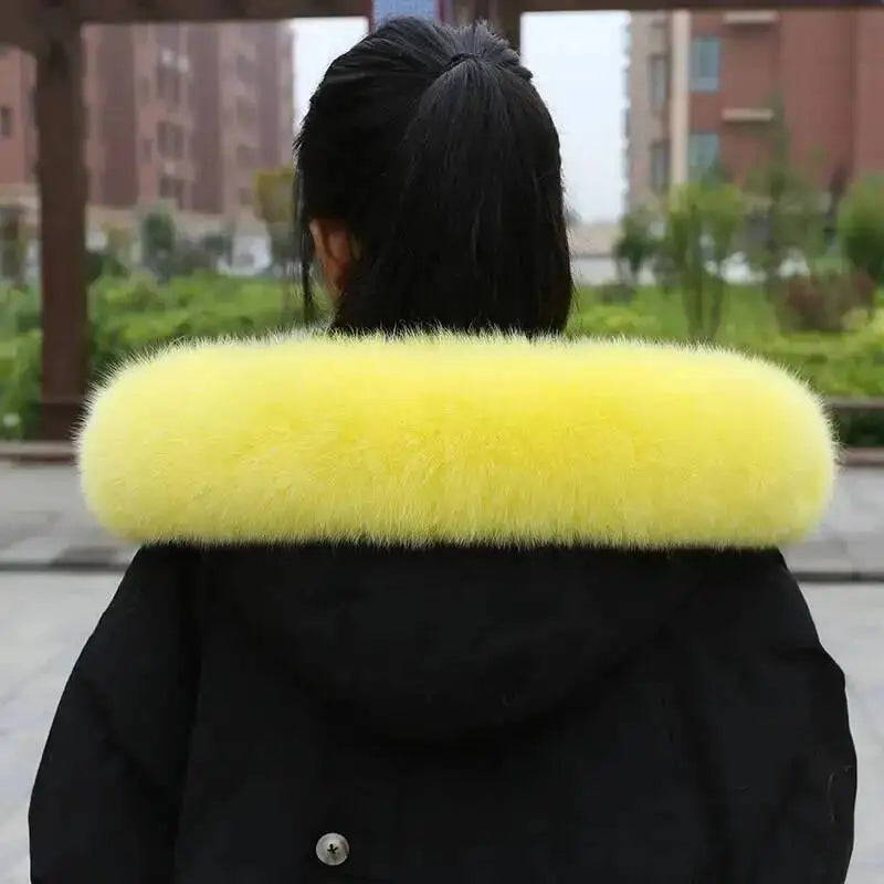 CowLost | fox-fur-collar-for-women-luxury-warm-winter-coat-trim-scarf |26