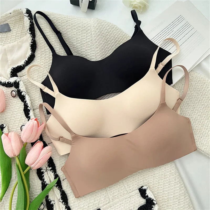 CowLost | thin-one-piece-seamless-underwear-womens-small-breasts-gathered-on-the-collection-side-breasts-no-steel-ring-breathable-bra |8