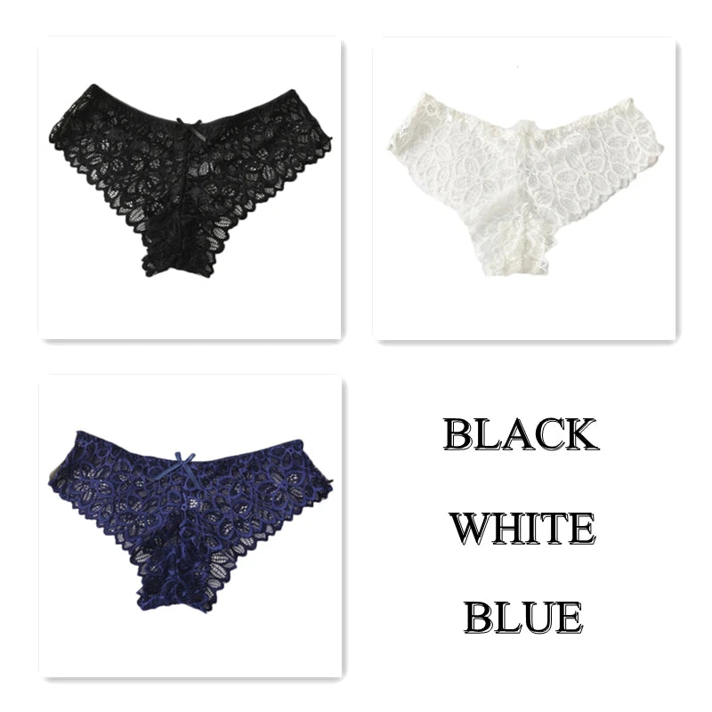 CowLost | product_id-3pcs-women-s-low-waist-lace-briefs-soft-solid-color-underwear |19