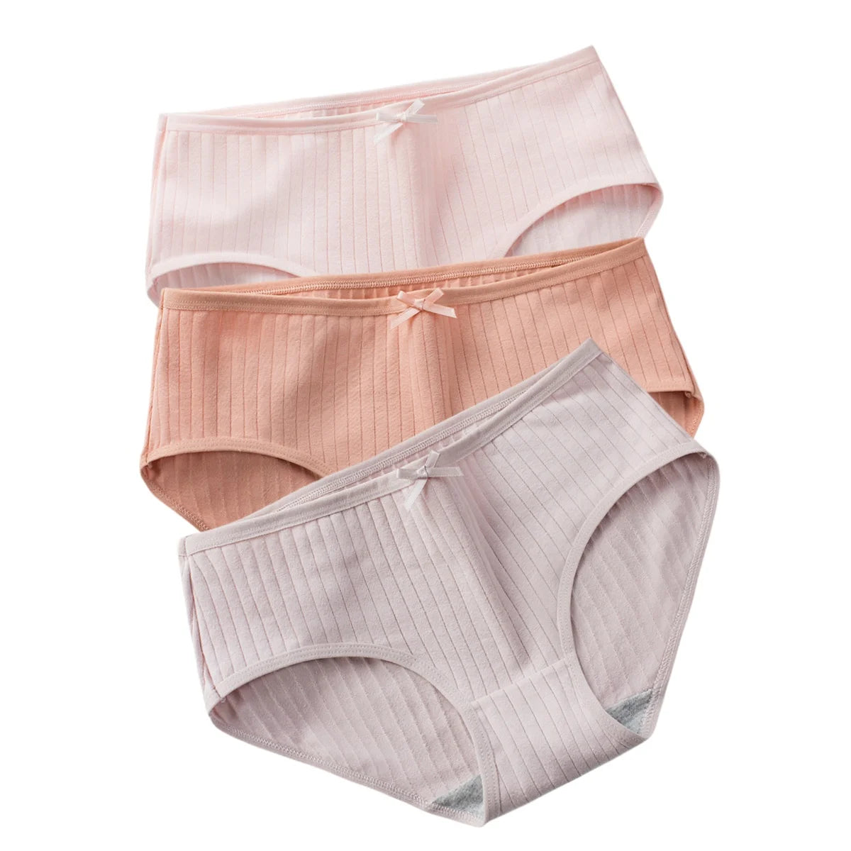 CowLost | product_id-3pcs-women-s-low-waist-breathable-cotton-solid-briefs |23