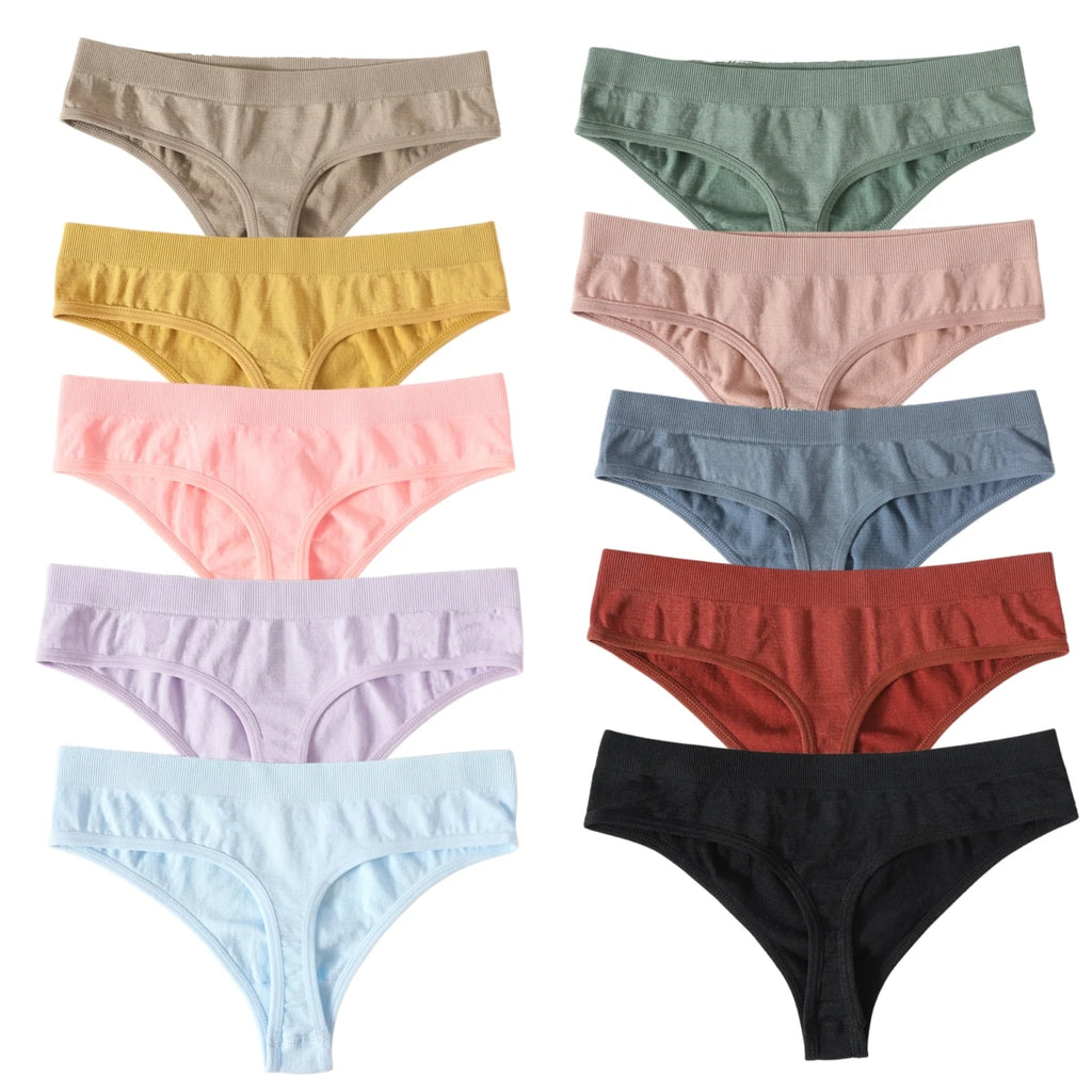 CowLost | product_id-3pcs-women-s-seamless-low-waist-g-string-thong-panties-m-xl |1