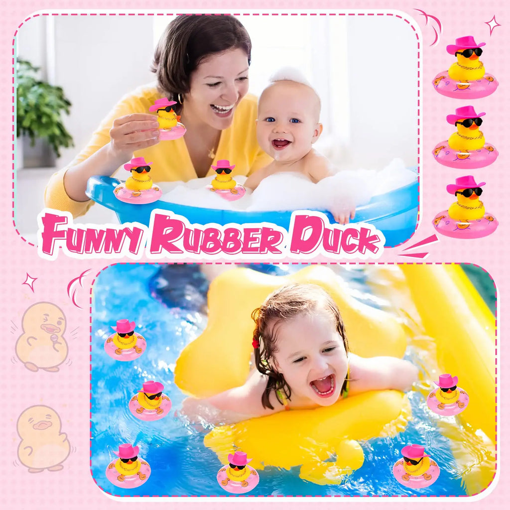 CowLost | product_id-24-pack-summer-rubber-duck-car-dashboard-decorations-with-mini-hat-and-swim-ring |5