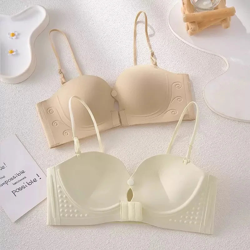 CowLost | product_id-front-buckle-strapless-non-slip-invisible-bra-for-small-breasts-gathered-seamless |4