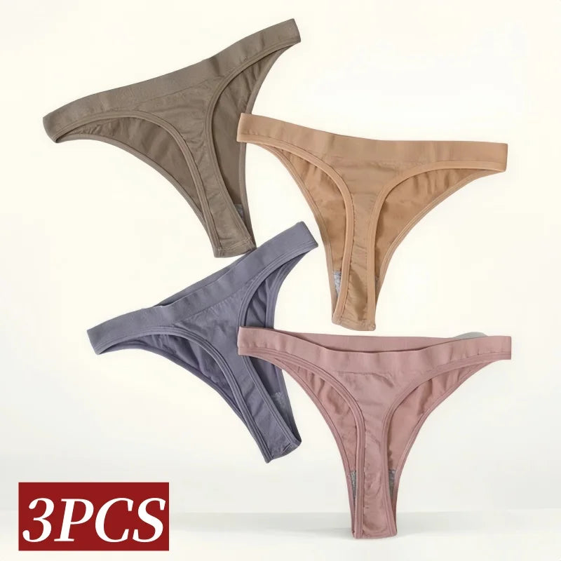 CowLost | product_id-3pcs-seamless-low-waist-g-string-panties-for-women |2