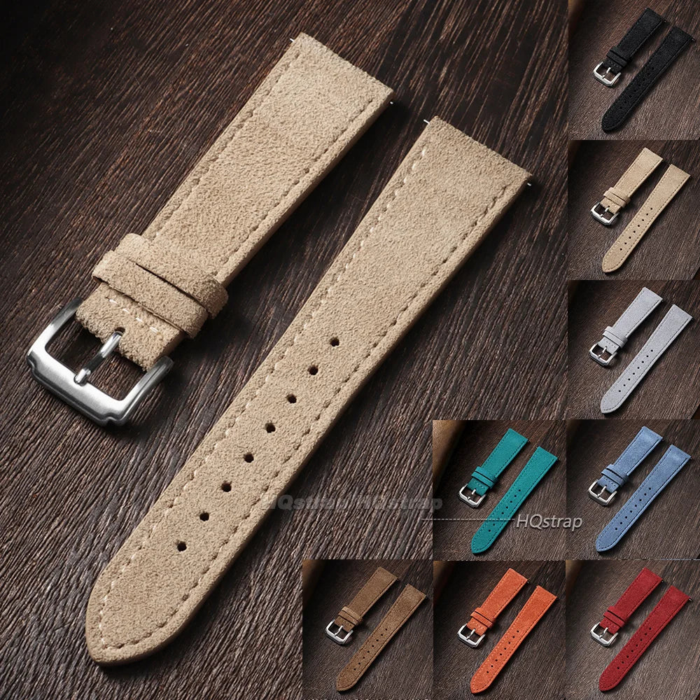 CowLost | bracelets-product_id-vintage-suede-leather-watch-strap-18-22mm-for-seiko-quick-release-pin-buckle-bracelet |8