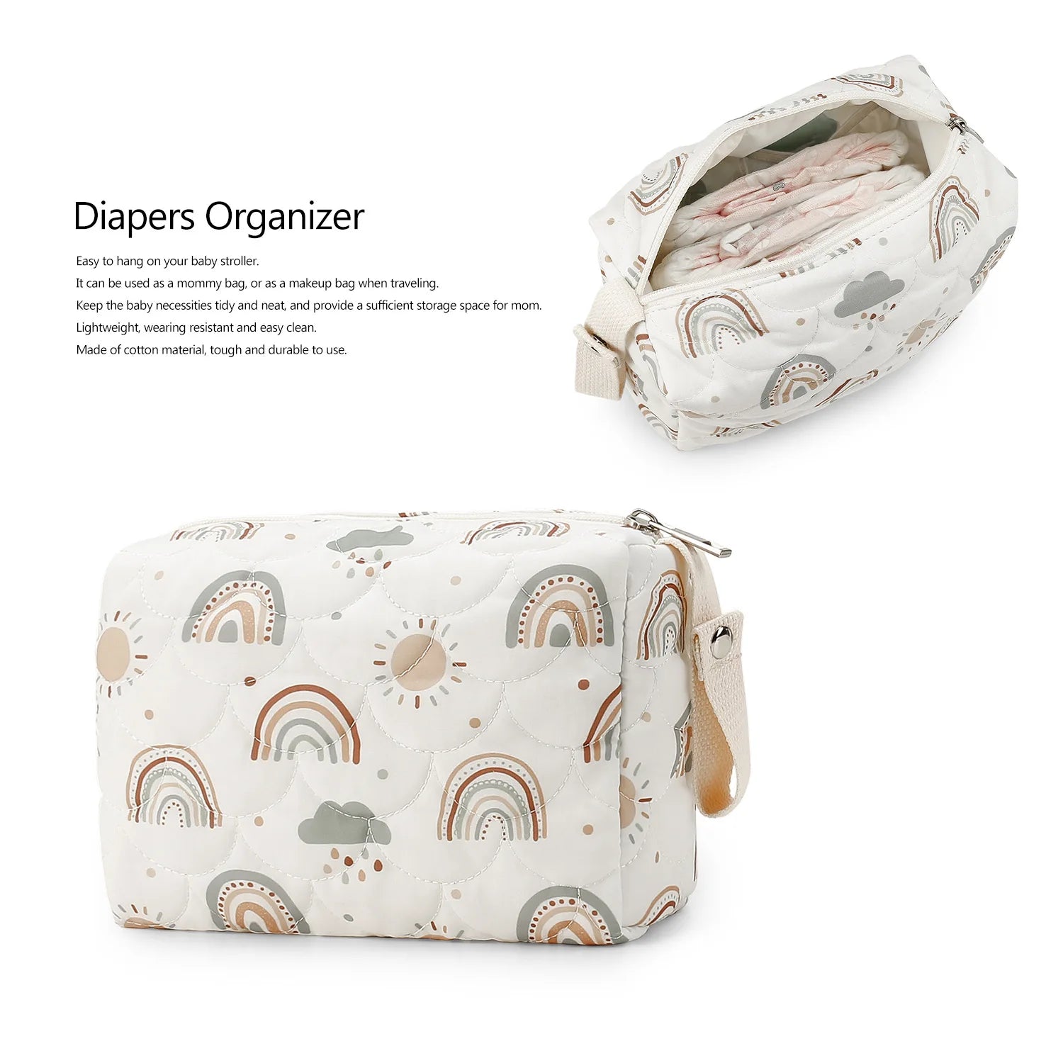 CowLost | baby-diaper-bag-waterproof-nappy-bag-reusable-wet-dry-storage-handbag |7