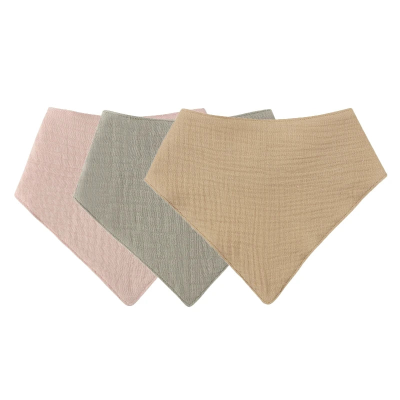 CowLost | 3pcs-5pcs-muslin-bibs-baby-face-towel-wash-cloth-drooling |15
