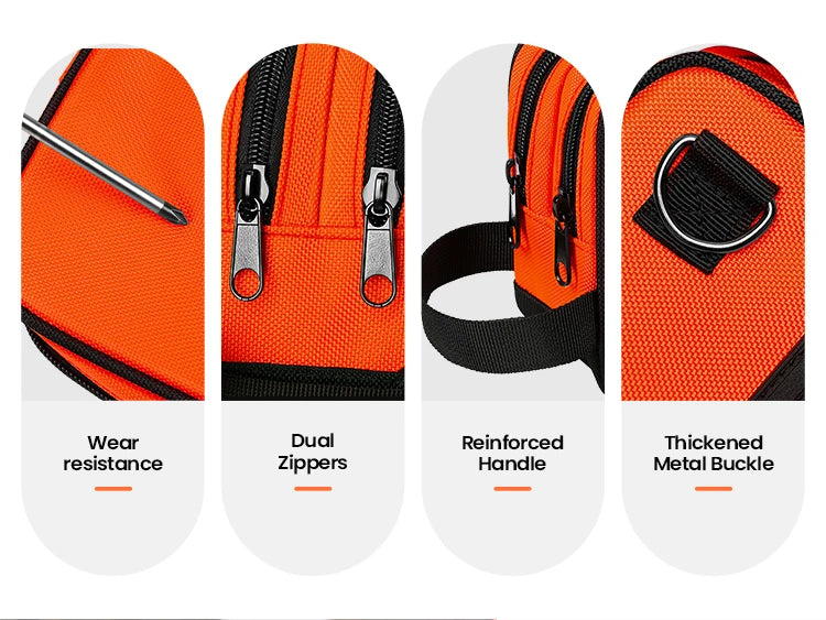 CowLost | product_id-compact-double-zip-tool-bag-orange-black |9