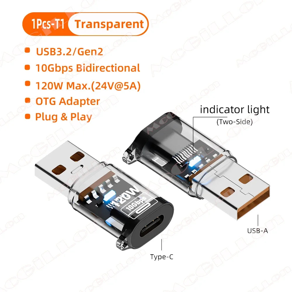 CowLost | product_id-120w-usb-3-2-gen2-male-to-type-c-female-otg-fast-charging-adapter-for-iphone-16-15-xiaomi-tablet |20