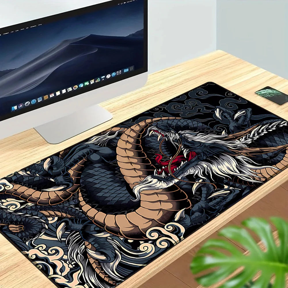 CowLost | japanese-dragon-large-gaming-mousepad |1