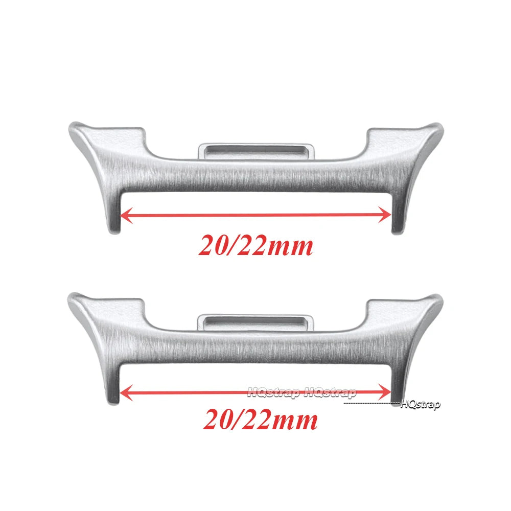1Pair Stainless Steel Adapter for Samsung Galaxy Watch 8 Classic 20mm 22mm Band Connector