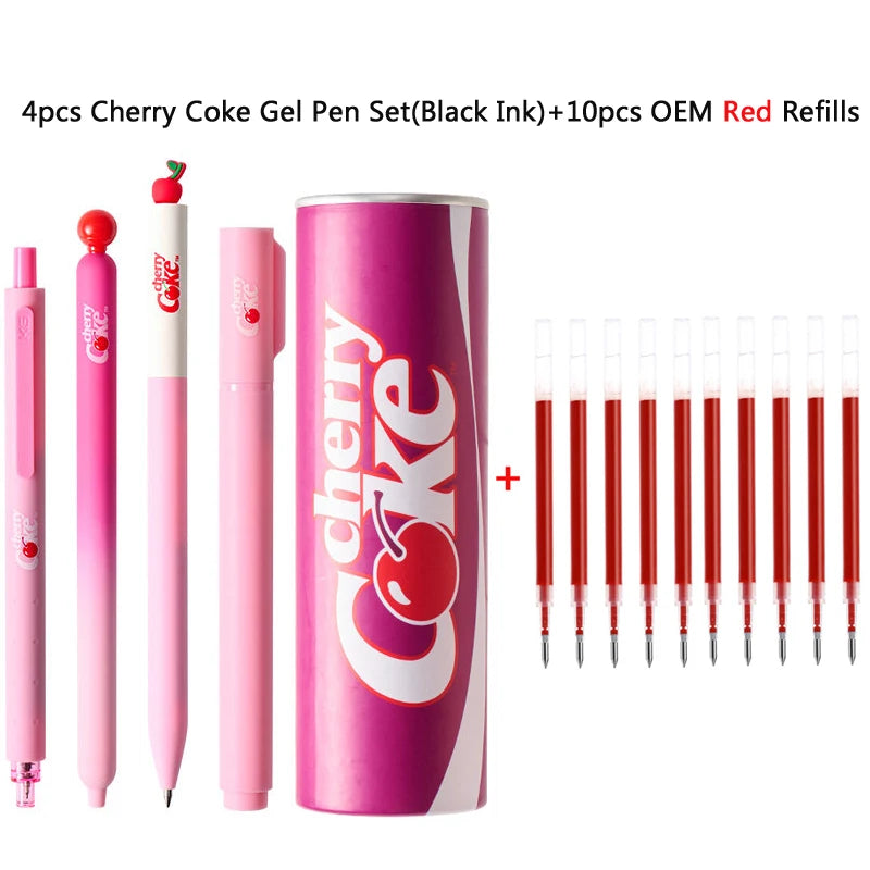 CowLost | product_id-kaco-cherry-coke-collab-gel-pens-sakura-limited-edition-soda-can-design-quick-dry-3pcs-1-marker-set |25