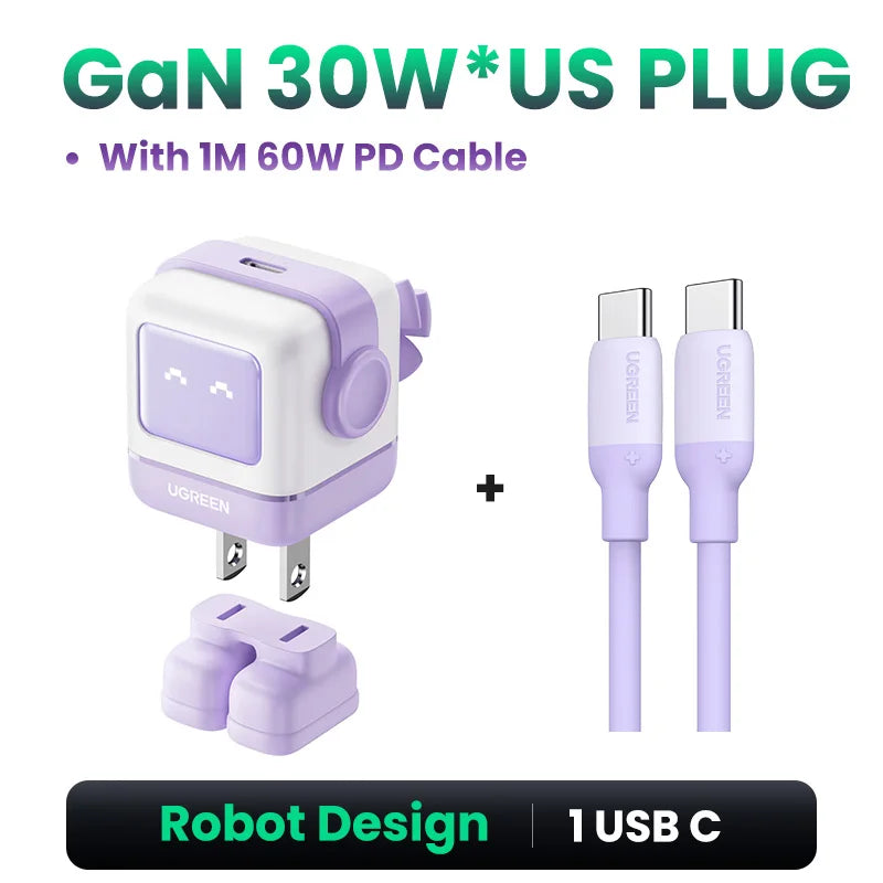 CowLost | ugreen-65w-30w-gan-charger-robot-design-pd3-0-fast-charger |34