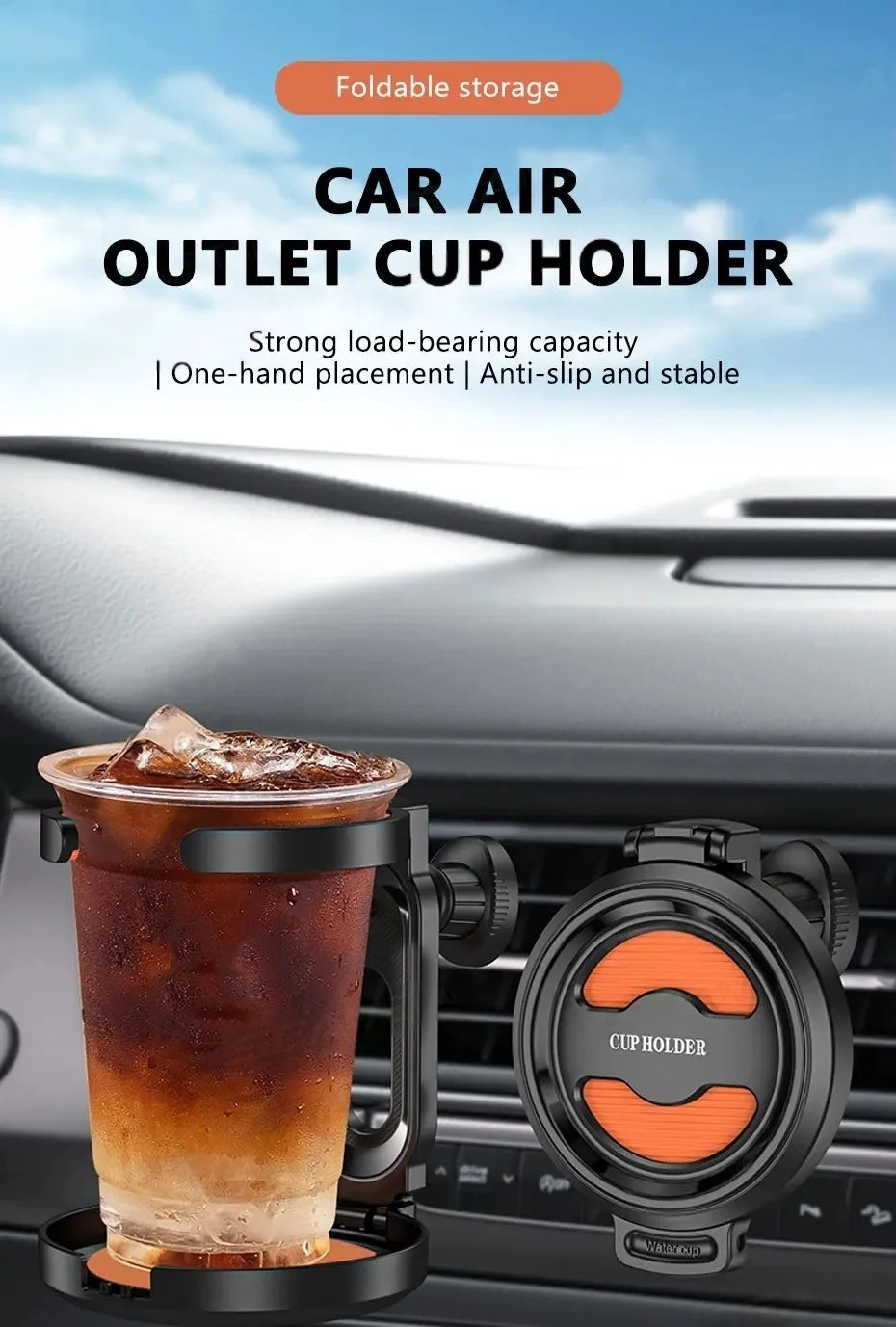 CowLost | cup-racks-product_id-yiju-foldable-car-air-vent-cup-holder-drink-bottle-stand-organizer |7