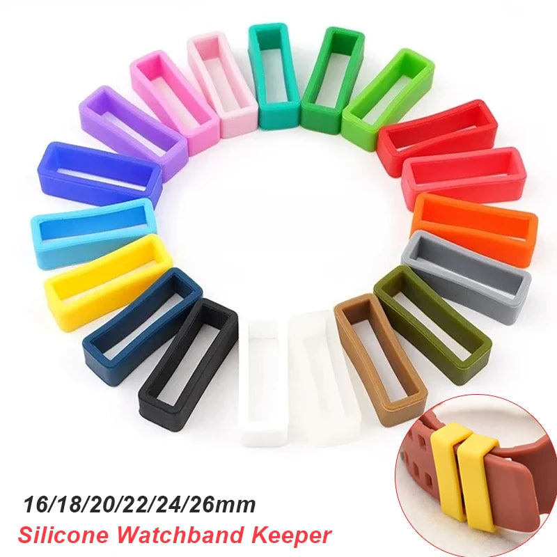 CowLost | product_id-4pcs-silicone-watch-band-keepers-loop-rings-16-26mm-secure-strap-holders |1
