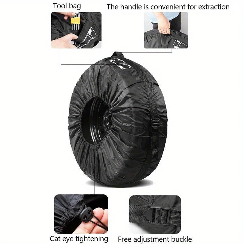 CowLost | vehicle-parts-accessories-universal-tire-cover-storage-bag-for-car-wheels-1pc |4