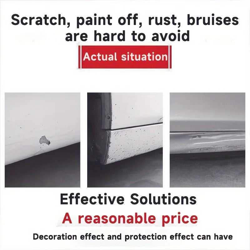 CowLost | vehicle-parts-accessories-3x100cm-universal-carbon-fiber-pattern-car-side-skirts-protector |10