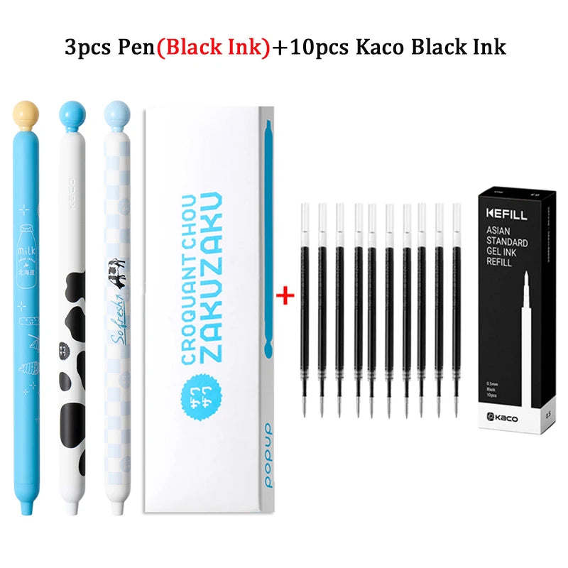 CowLost | product_id-kaco-zakuzaku-0-5mm-gel-pen-set-black-ink-smooth-writing-for-journaling-work-study-3pcs |33