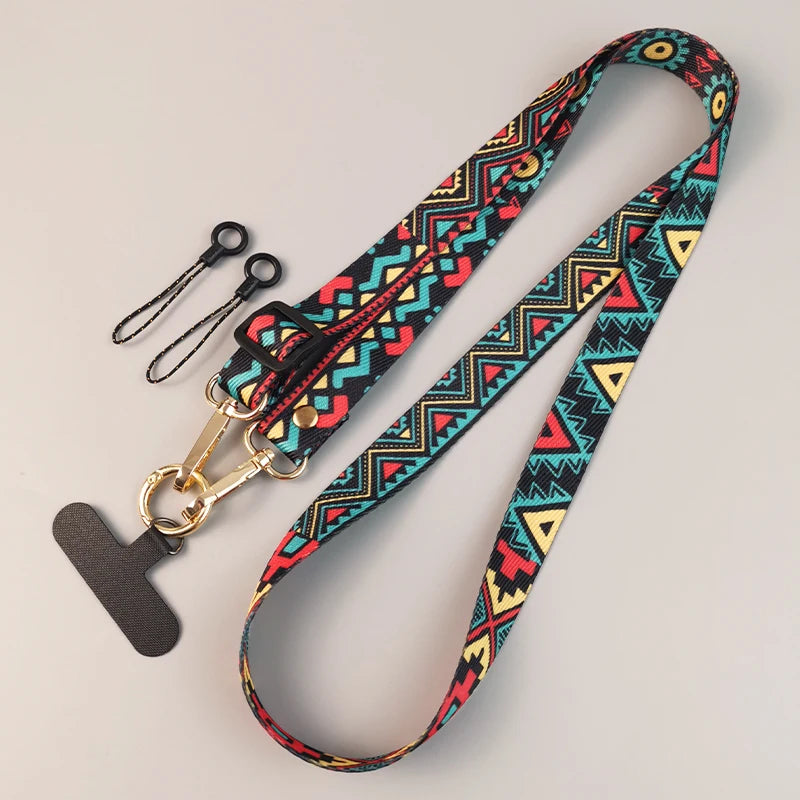 CowLost | uncategorized-adjustable-graffiti-pattern-long-crossbody-phone-lanyard |21