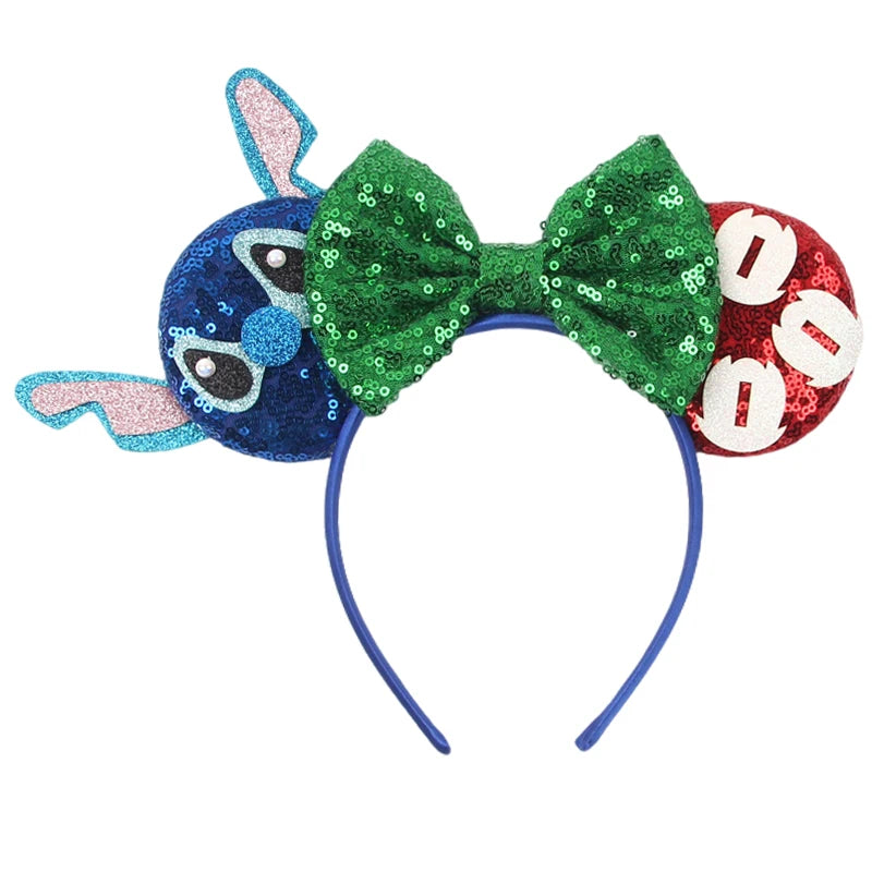 CowLost | cartoon-lilo-stitch-head-band-girls-sequins-bow-hairband |73