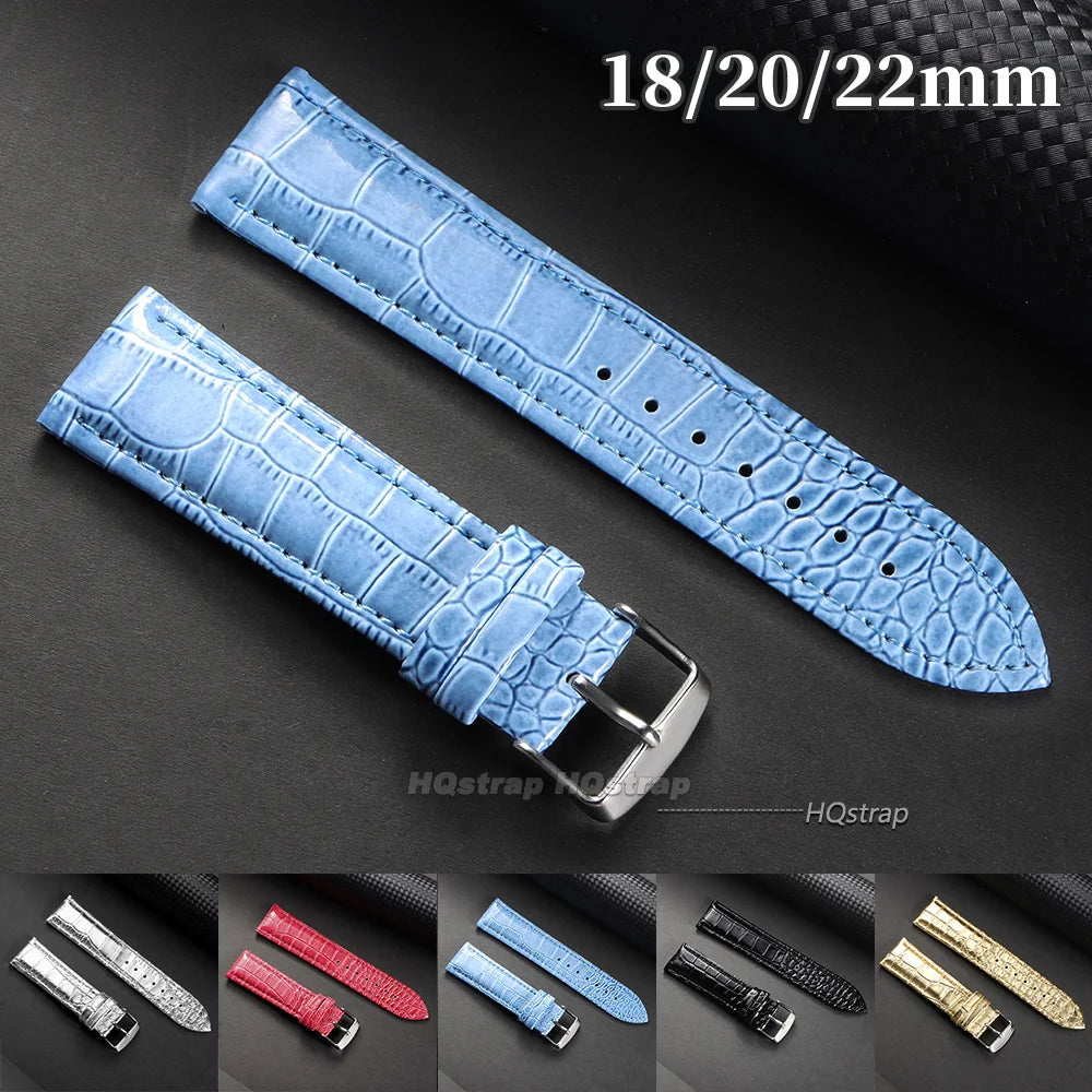 Ultra Fiber Leather Watch Band 18mm 20mm 22mm Universal Strap for Men Women