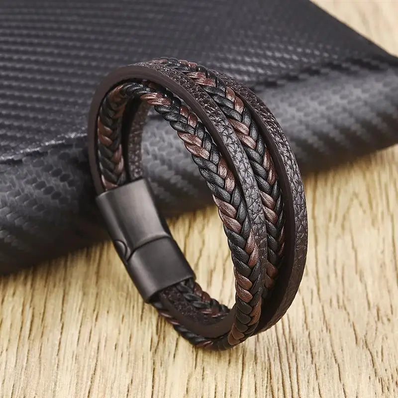 CowLost | badge-pass-holders-jiayiqi-stainless-steel-and-leather-bangle-bracelet-for-men |35