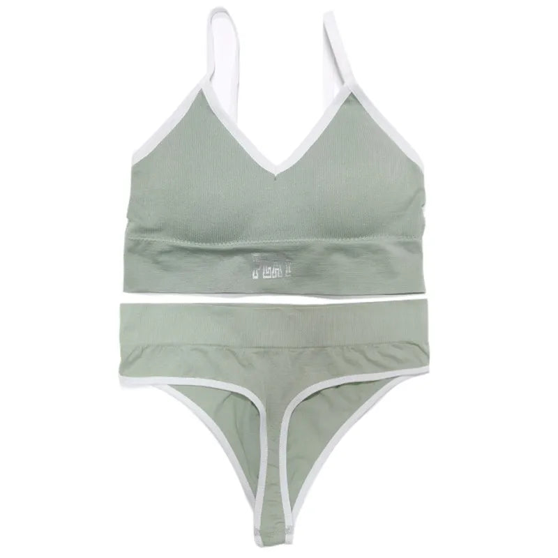 CowLost | product_id-women-seamless-wireless-sports-bra-high-rise-thong-set-comfortable-lingerie |25