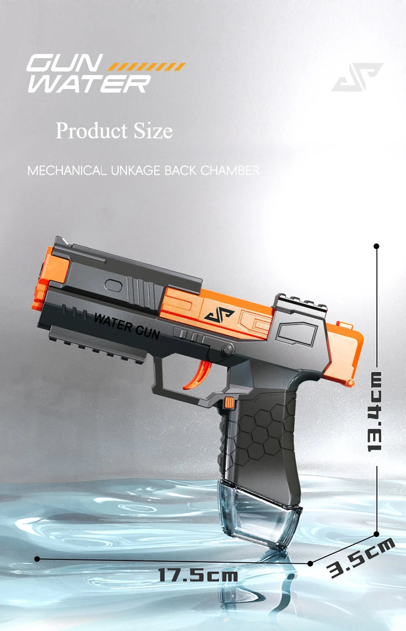 Funny Manual Water Pistol Toy Portable Squirt Gun for Outdoor Summer Beach Pool