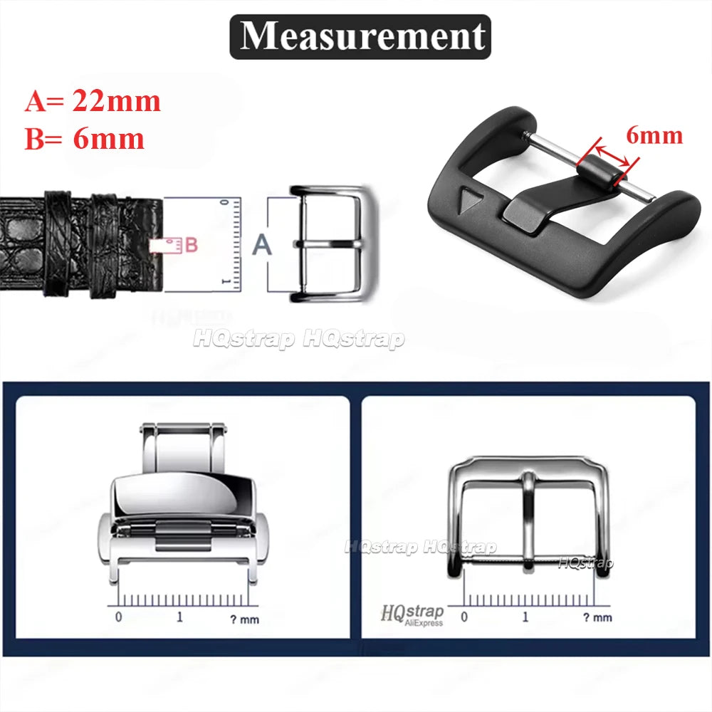 CowLost | product_id-22mm-matte-black-stainless-steel-buckle-for-garmin-leather-nylon-watchbands |7