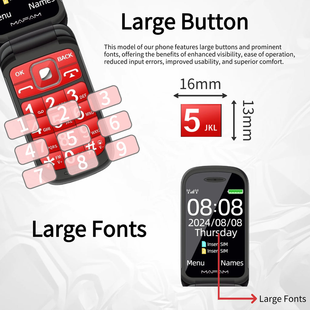 CowLost | mafam-f899-small-cover-folded-elderly-mobile-phone-for-seniors |4