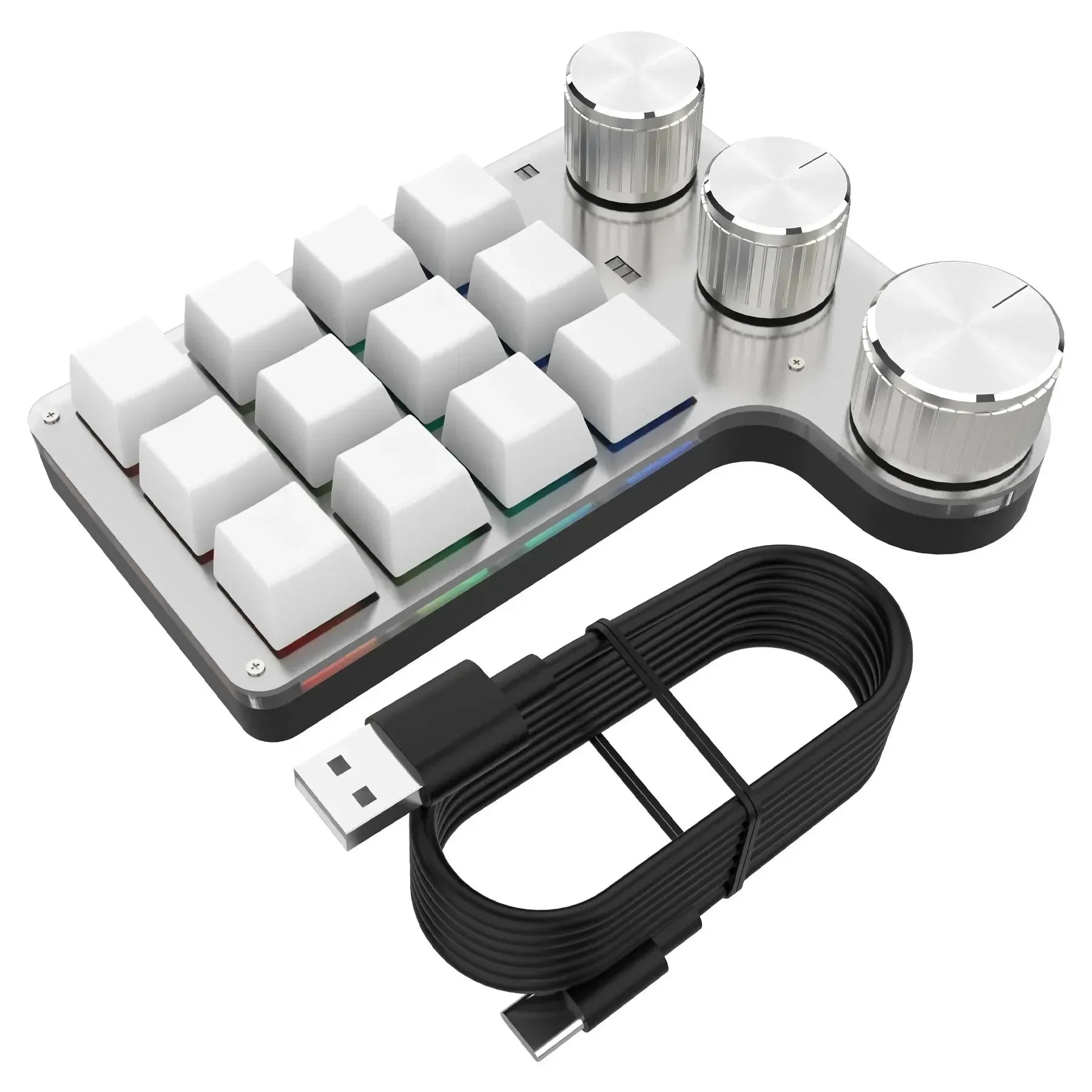 CowLost | product_id-bluetooth-mini-mechanical-macro-keyboard-12-keys-3-knobs-rgb-hot-swap-macropad |21