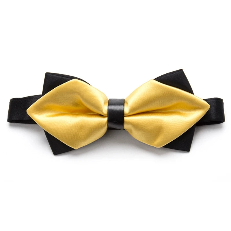 CowLost | men-ties-solid-fashion-butterfly-party-wedding-black-red-bow-tie |3