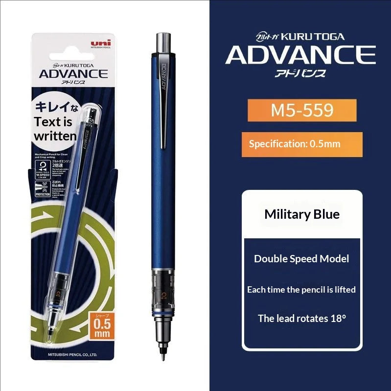 CowLost | product_id-uni-kuru-toga-advance-black-tech-mechanical-pencil-0-5mm-double-speed-auto-rotation-anti-break-lead |36