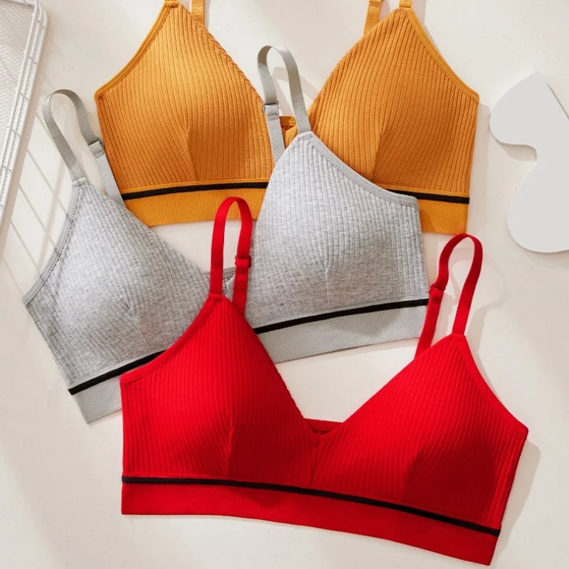 CowLost | product_id-women-s-cotton-wire-free-push-up-tube-top-bra-with-adjustable-straps-solid-color |10