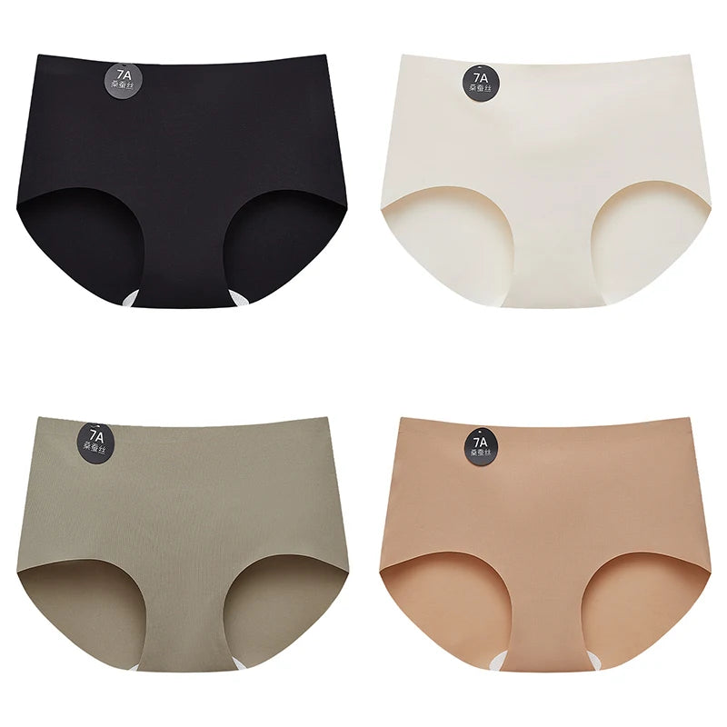 CowLost | product_id-falllsweet-4pcs-womens-seamless-ice-silk-soft-thin-briefs |19